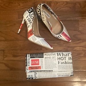Steve Madden Magazine Print Heels
